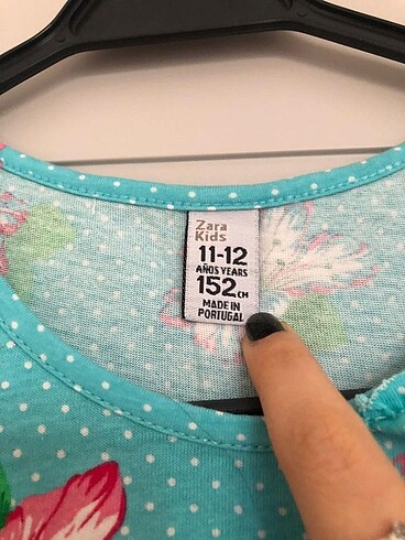 11-12 Yaş Beden ZARA 11-12 yaş kız çocuk çiçekli bluz