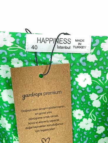 40 Beden yeşil Renk Happiness Uzun Elbise %70 İndirimli.