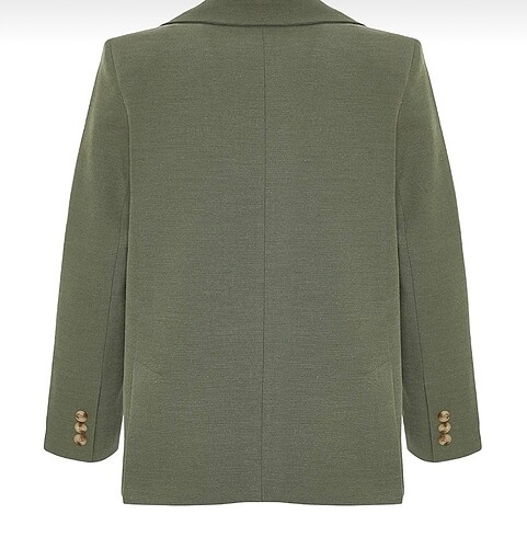 s Beden haki Renk Regular Astarlı Dokuma Blazer Ceket