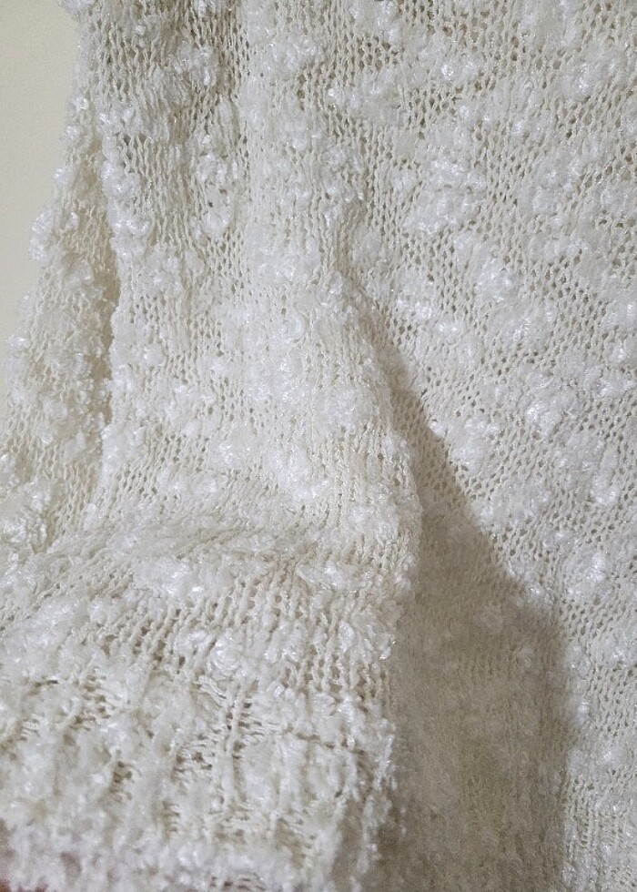 Simli Ajurlu Delikli V Yaka Kazak - Görsel 3