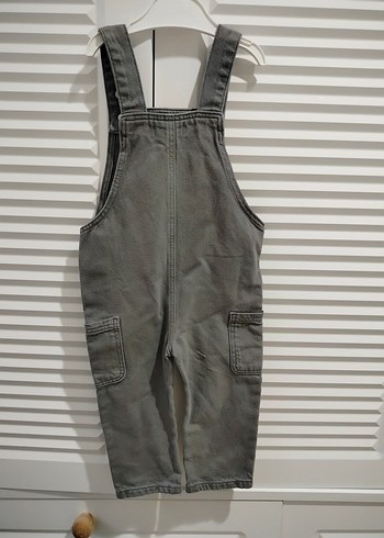 Mango Gri Erkek Çocuk Denim Salopet