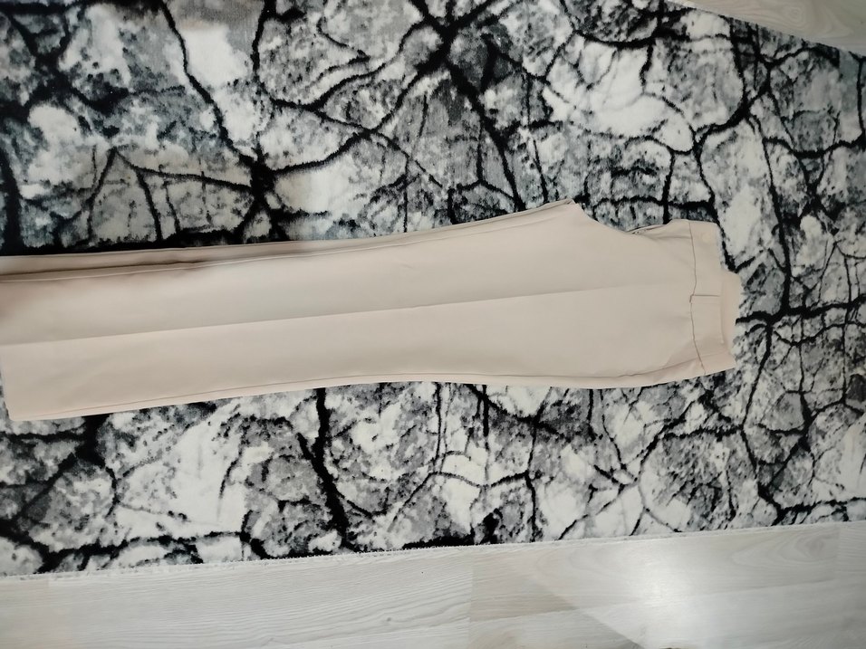 Kadın Bej  Kumaş Pantolon - Görsel 2