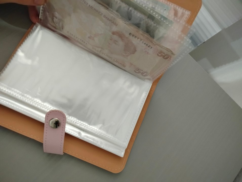 Bej Deri Kadın Cüzdanı - Görsel 3