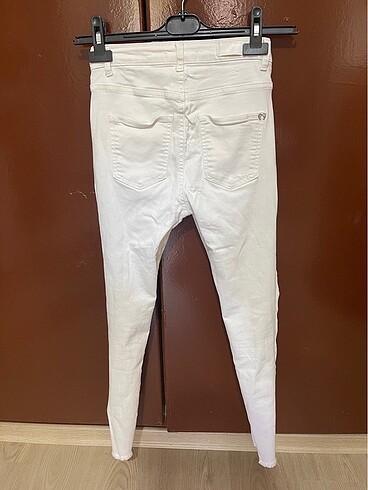 Koton Yüksek Bel Beyaz Jean Pantolon