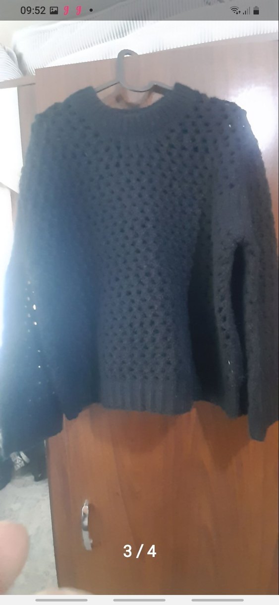 Siyah     Örgü Kadın Triko Kazak - Görsel 3