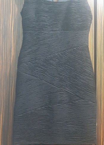 Pliseli Siyah Uzun Abiye Elbise - Görsel 3