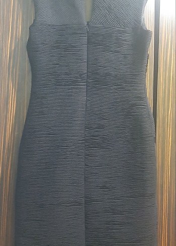 Pliseli Siyah Uzun Abiye Elbise - Görsel 2