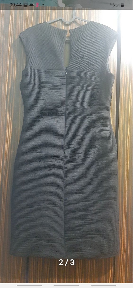 Pliseli Siyah Uzun Abiye Elbise - Görsel 2