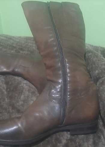 Kahverengi Deri Kadın Dizüstü Çizmeler sıfır hiç giyilmedi - Görsel 10