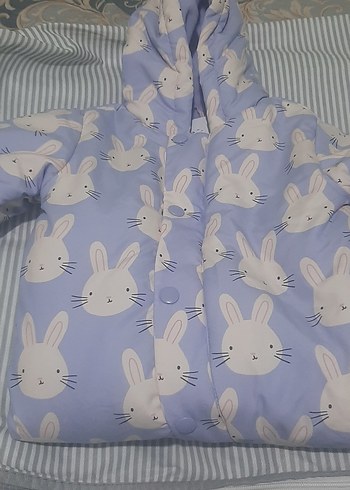 Tavşan Desenli Mor Bebek Tulumu - Görsel 5