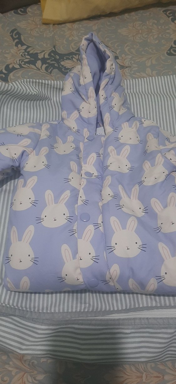 Tavşan Desenli Mor Bebek Tulumu - Görsel 5