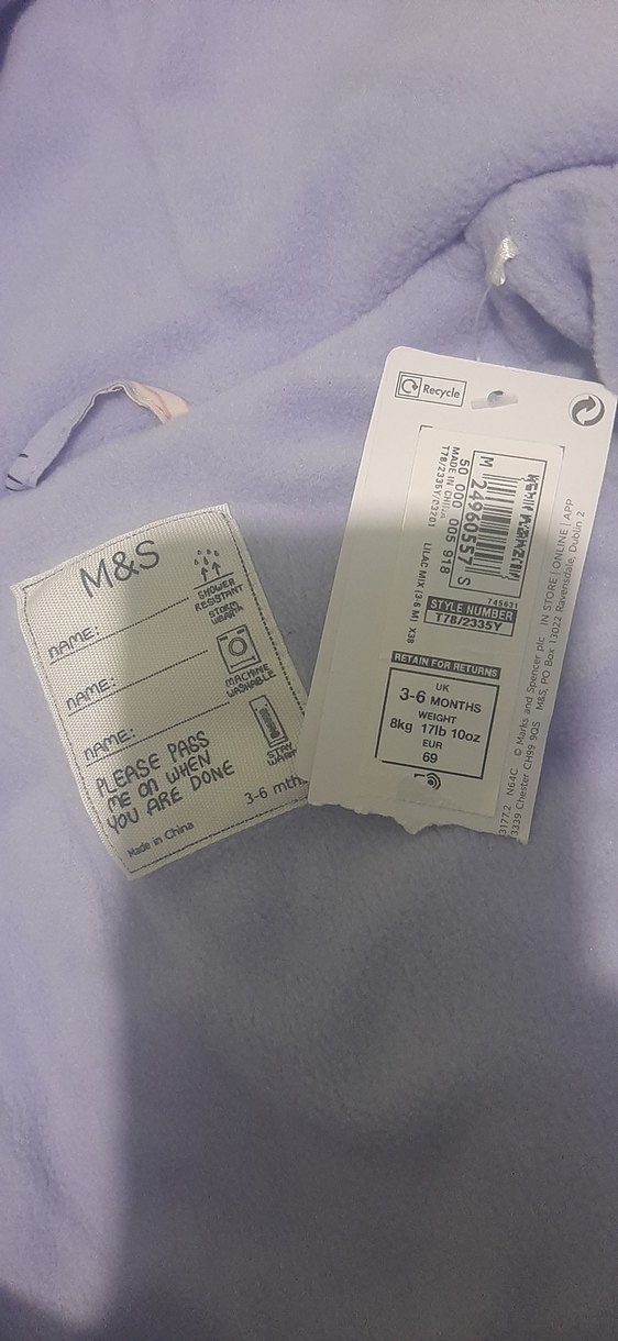 Tavşan Desenli Mor Bebek Tulumu - Görsel 4