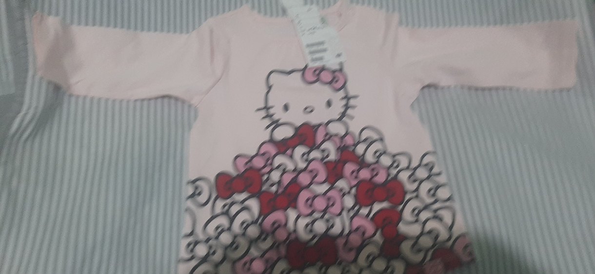 Kız Çocuk Pembe Baskılı Kısa Kollu Tişört - Görsel 4