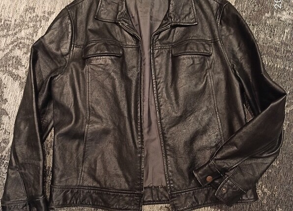 Gerçek deri vintage ceket