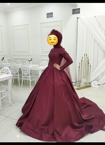 Kına elbisesi bordo