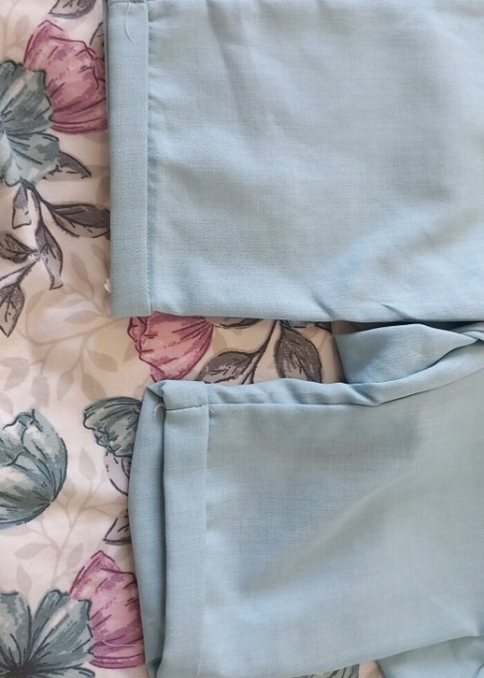 Mavi kumaş pantolon  - Görsel 3