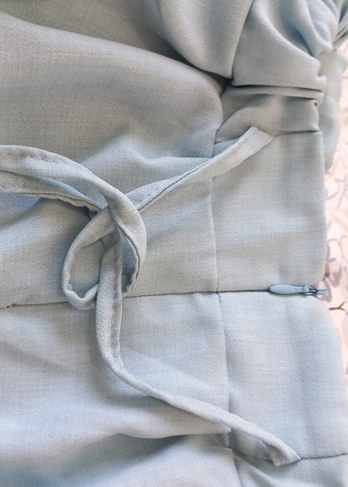 Mavi kumaş pantolon  - Görsel 4