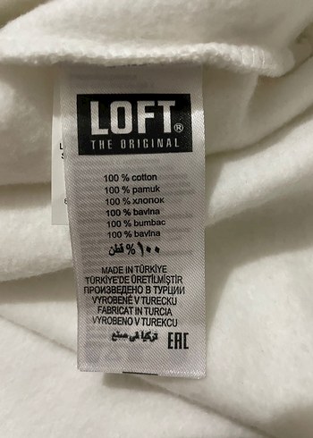 l Beden Loft Kapüşonlu Beyaz Kadın Sweatshirt
