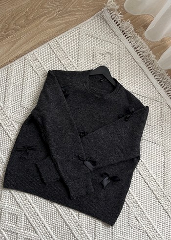 Siyah Füme Triko Kazak - Görsel 2