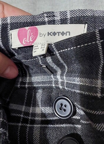 36 Beden gri Renk Koton Pantolon