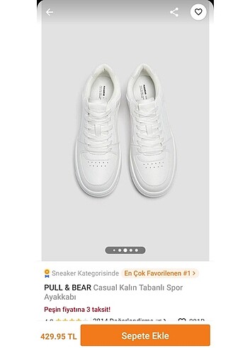 Pull and bear beyaz spor ayakkabı 