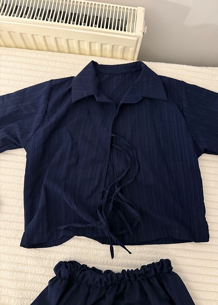 Lacivert ikili etekli takım - Görsel 2