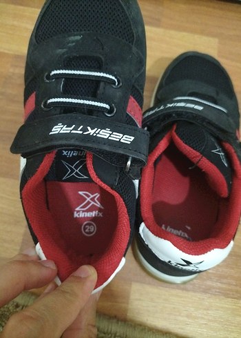 29 Beden siyah Renk Erkek Çocuk Siyah Sneaker Ayakkabı Beşiktaş