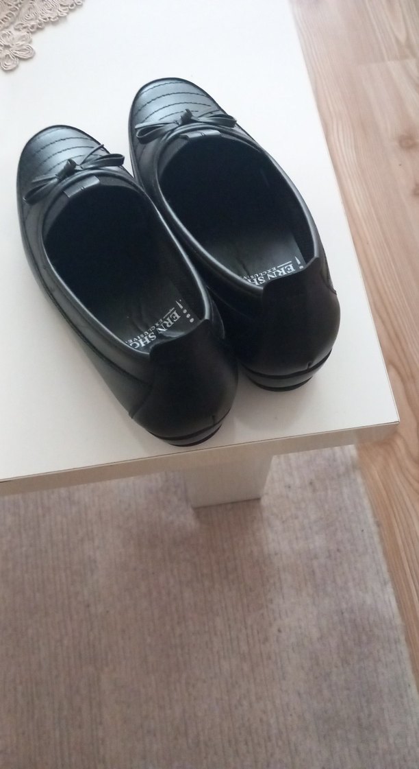 Siyah Tokalı Blok Topuklu Kadın Babet - Görsel 3