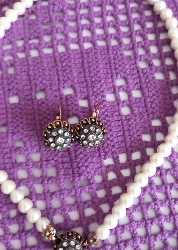 incili Kısa Kolye Seti - Görsel 2