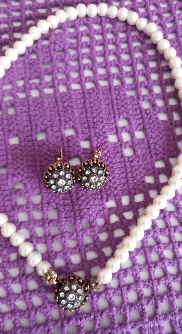 incili Kısa Kolye Seti - Görsel 2