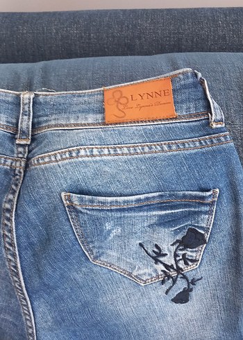 38 Beden mavi Renk Kadın Mavi Kot Pantolon - Regular Fit