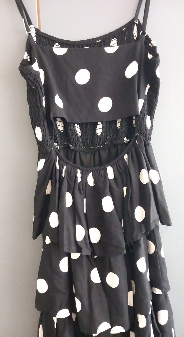 Puantiye Desenli Uzun  Elbise - Görsel 2