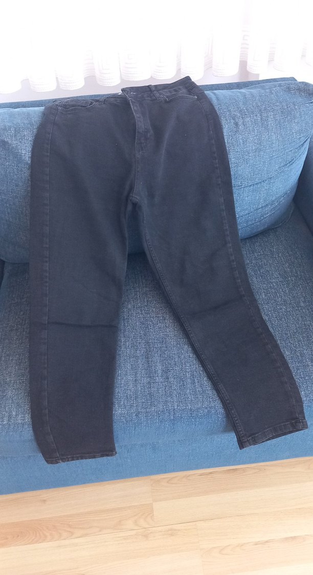 Kadın siyah jean Pantolon - Görsel 3