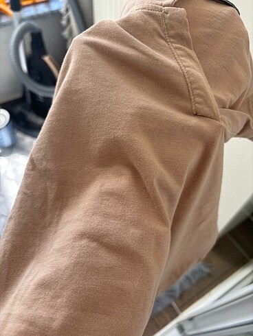 m Beden camel Renk Milla Camel Polo Yaka Crop Tshirt