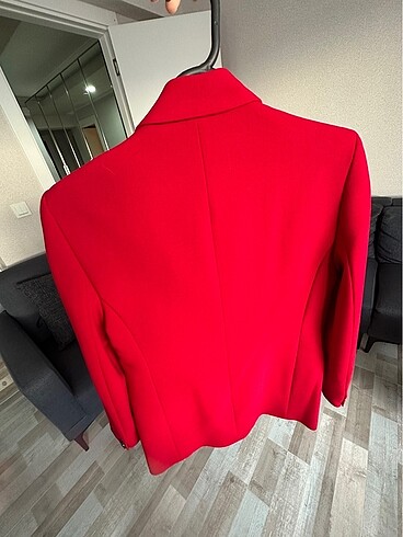 xs Beden Kırmızı Blazer Ceket Zara