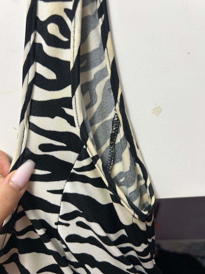 Zebra Desenli Mini Boy Fırfırlı Elbise - Görsel 2