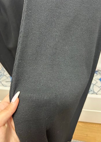 Siyah İnce Askılı Midi Triko Elbise - Görsel 4