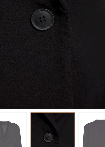 Düğmeli Siyah Kadın Blazer Ceket - Görsel 7