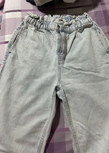 Gri Kadın Bol Kesim Midi Jean - Görsel 4