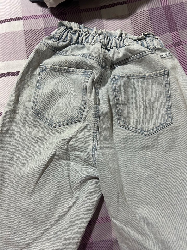 Gri Kadın Bol Kesim Midi Jean - Görsel 5