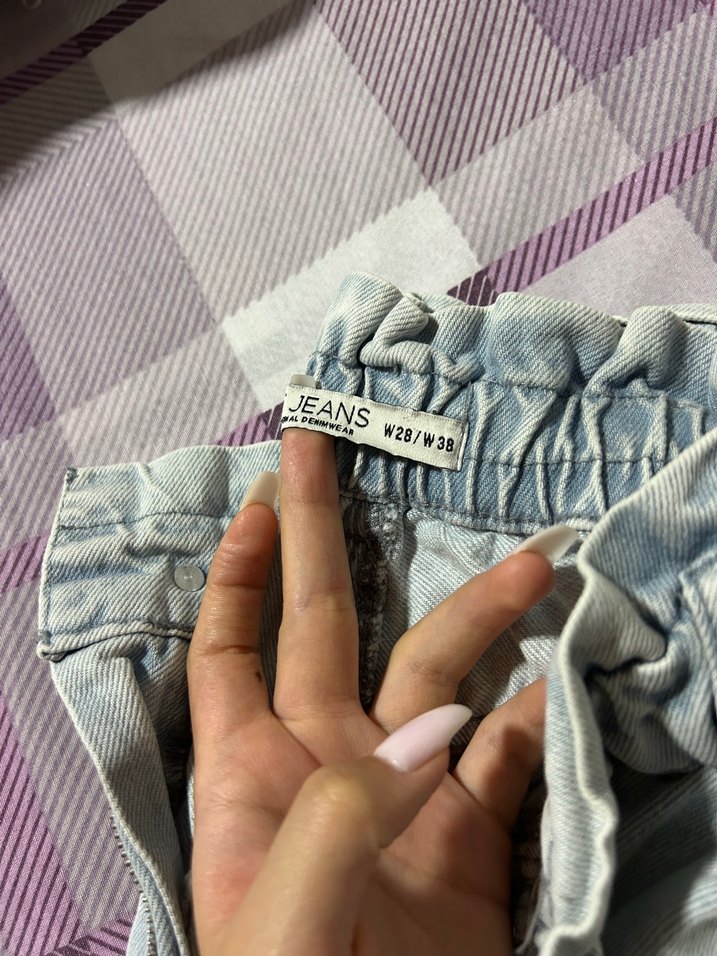 Gri Kadın Bol Kesim Midi Jean - Görsel 2