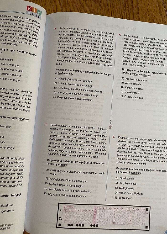 Sınav yayını Türkçe test kitabı - Görsel 3