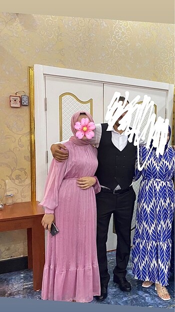 Pembe elbise tesettürluler için uygundur