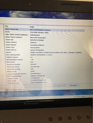 Beden Lenovo Laptop