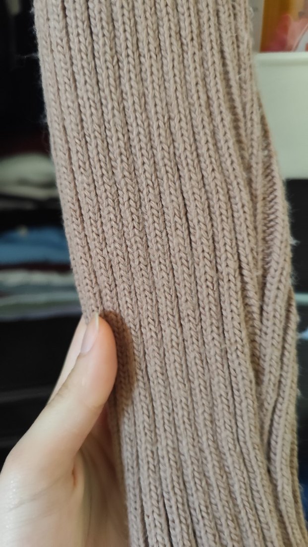 Bej Fitilli Fermuarlı Kadın Triko Hırka - Görsel 3