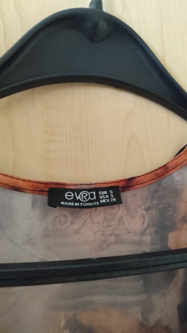 Çok Renkli Drapeli Mini Bluz - Görsel 3