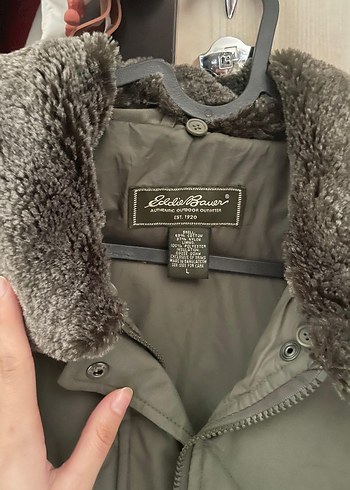 haki Kürklü Kadın Mont - Görsel 6