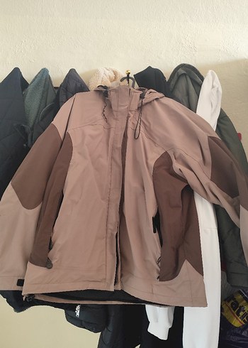 unisex Kahverengi Midi Boy Rüzgarlık Mont - Görsel 2