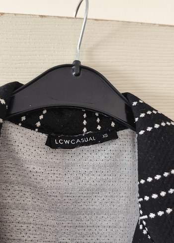 Düğmeli Siyah Ekose Kadın Blazer Ceket - Görsel 3