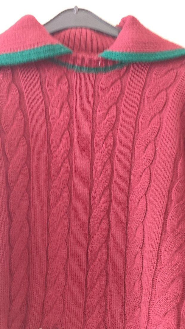 Bordo Örgü Kadın Kazak - Görsel 2